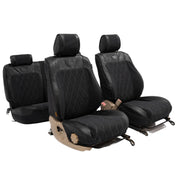 Beesdam Legacy Premium Seat Cover custom-fit seat covers - Charcoal canvas with Black leather