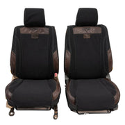 Beesdam African Seat Cover custom-fit seat covers - Charcoal canvas with Dark Brown leather