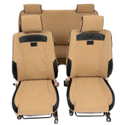Beesdam African Seat Cover custom-fit seat covers - Sand canvas with Black leather