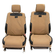 Beesdam African Seat Cover custom-fit seat covers - Sand canvas with Black leather
