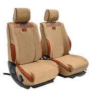 Beesdam African Seat Cover custom-fit seat covers - Sand canvas with Red leather