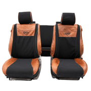 Beesdam Legacy Plus Seat Cover custom-fit seat covers - Charcoal canvas with Red leather