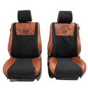 Beesdam Legacy Plus Seat Cover custom-fit seat covers - Charcoal canvas with Red leather