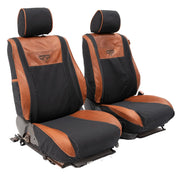 Beesdam Legacy Plus Seat Cover custom-fit seat covers - Charcoal canvas with Red leather