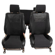 Beesdam Legacy Plus Seat Cover custom-fit seat covers - Charcoal canvas with Black leather
