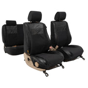 Beesdam Legacy Plus Seat Cover custom-fit seat covers - Charcoal canvas with Black leather