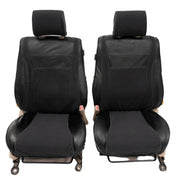 Beesdam Legacy Plus Seat Cover custom-fit seat covers - Charcoal canvas with Black leather