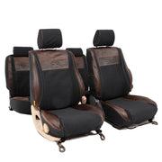 Beesdam Legacy Plus Seat Cover custom-fit seat covers - Charcoal canvas with Dark Brown leather