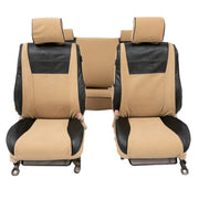 Beesdam Legacy Plus Seat Cover custom-fit seat covers - Sand canvas with Black leather