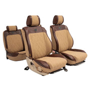 Beesdam Legacy Premium Seat Cover custom-fit seat covers - Sand canvas with Red leather
