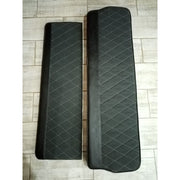 Beesdam Premium rear bench seat and backrest covers from above, Charcoal polycotton with Black leather panels